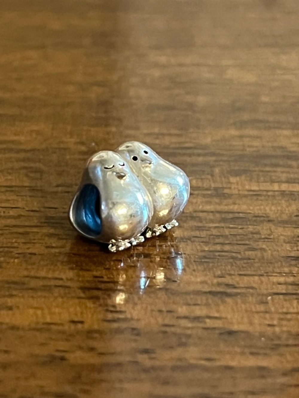 Chamilia sterling 925 silver Lovebirds bracelet charm bead - Picture 3 of 4